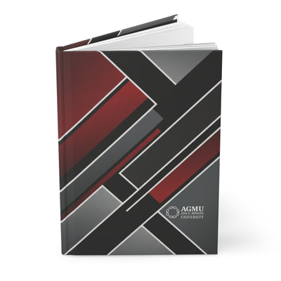 Stylish Hardcover Journal, Modern Design Notebook for Students, Gifts for Graduation, Academic Planner, Red & Gray Journal