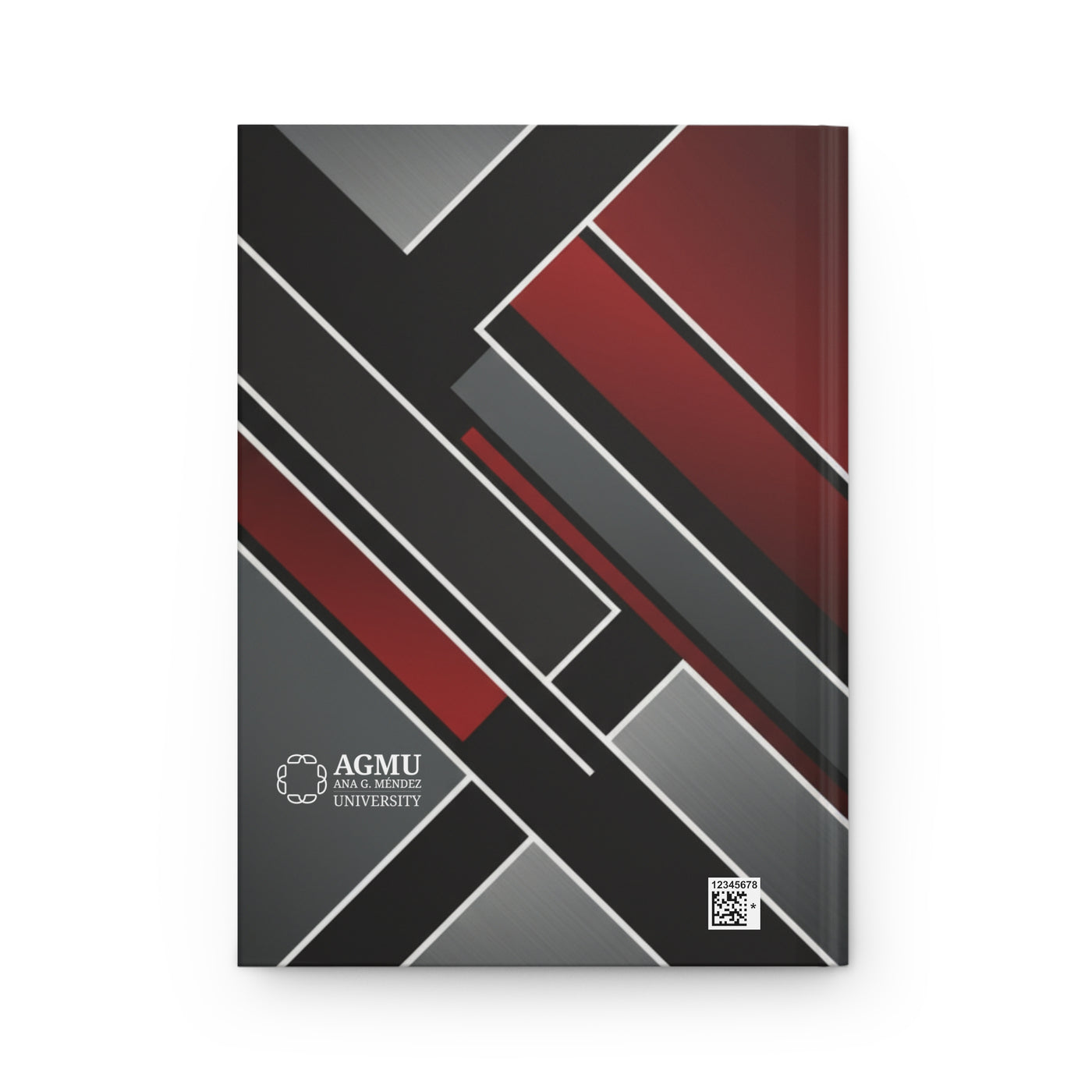 Stylish Hardcover Journal, Modern Design Notebook for Students, Gifts for Graduation, Academic Planner, Red & Gray Journal