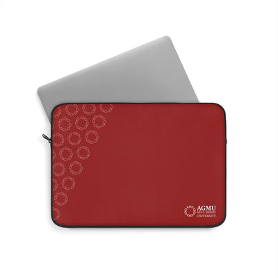 Stylish University Laptop Sleeve | Red AGMU Design, Perfect for Students, Gifts, College Essentials, Tech Accessories