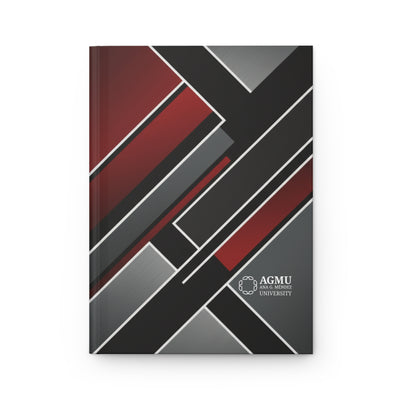 Stylish Hardcover Journal, Modern Design Notebook for Students, Gifts for Graduation, Academic Planner, Red & Gray Journal